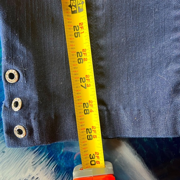 NWOT Lulu B Capri Denim Stretch Legging with Crystal Rivets Sz 4 - Picture 7 of 15